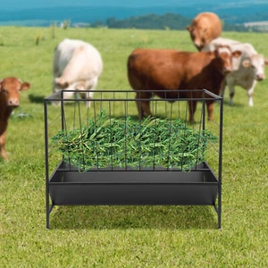 2-in-1 Pasture Hay Feeder Large-Capacity Hay Feeder Heavy Duty Livestock Feeder - Picture 1 of 18