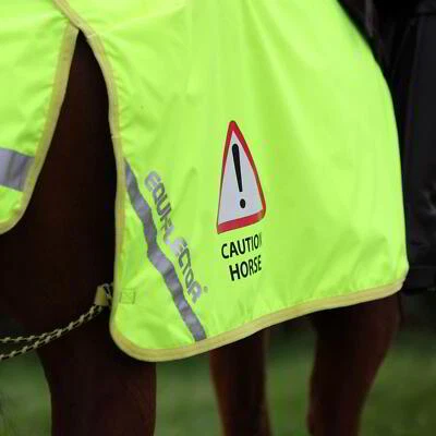  EQUI-FLECTOR Waterproof Exercise Sheet - Yellow - Hi Vis Exercise Sheet - Image 1 of 4