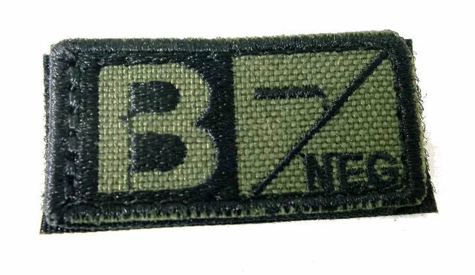 Parche Moral Tipo Sangre Cóndor B Negativo B-Oliva/Negro 229B-001 Gancho Trasero Foto 1 de 1