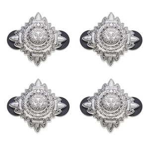 4x Pips Inspector de Policía/Estrellas de Baño METAL Insp Charreteras Cromado Insignia Cop - Imagen 1 de 13