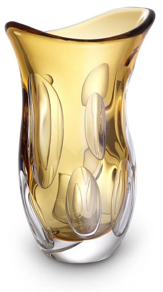 Casa Padrino Luxus Deko Glasvase Orange 20 x 13 x H. 30 cm - mundgeblasenes Glas - Bild 1 von 1