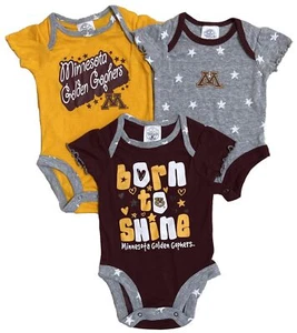 Juego de 3 body NCAA Minnesota Golden Gophers bebé niña - 3-6M - Imagen 1 de 7