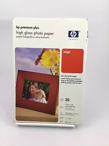 HP Premium Plus 4 X 6" High Gloss Inkjet Photo Paper 11.5 Mil 20 sheets Q1977A - Picture 1 of 2