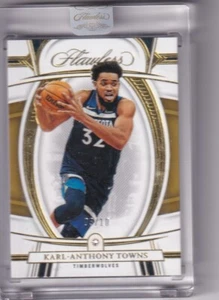 Panini 2021-22 Flawless NBA No. 10 Karl-Anthony Towns Gold 9/10 Diamond - Bild 1 von 2