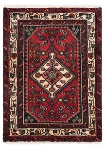 Hamedan Shahrbaft Hand-Knotted 33 1/8x25 3/16in-Orient, Rug, Carpet, - Picture 1 of 6