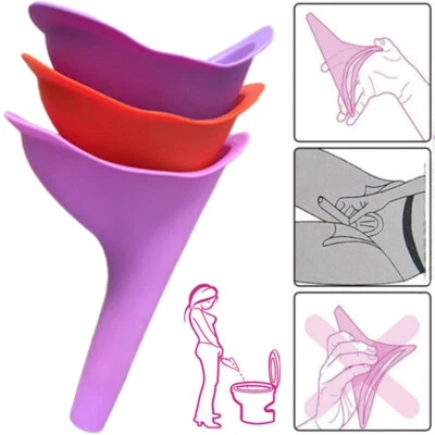 3x Reusable Plastic Portable Urinal Women Female Travel Camping Stand Pee Device - Image 1 of 4