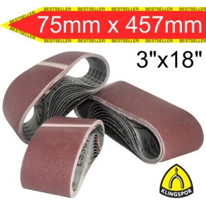 Klingspor Sanding Belts LS307X 3"x18"  75x457mm All Grit MIXED Free Delivery - Picture 1 of 3