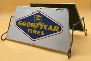 GOODYEAR TIRES VINTAGE SIGN, STAND, ADVERTISMENT RARE, SHOWS WEAR! - Picture 1 of 7