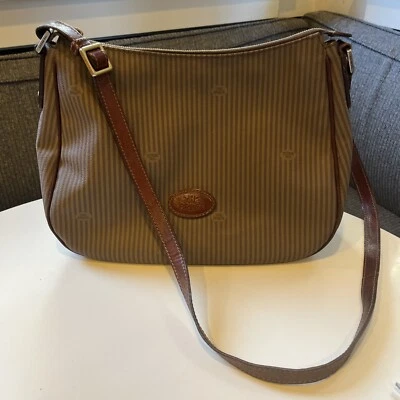 Bolso de mano bandolera grande de lona y cuero recubierto de marrón/bronceado The Bridge Foto 1 de 4