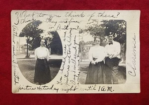 1907 **YOUNG ADULTS DRESSED UP** SAVANNA, GA. REAL PHOTO POSTCARD+SC# 328 STAMP! - Picture 1 of 16