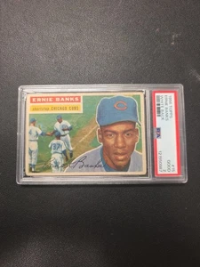 1956 Topps Ernie Banks White Back #15 PSA 2 Good HOF Chicago Cubs - Picture 1 of 3