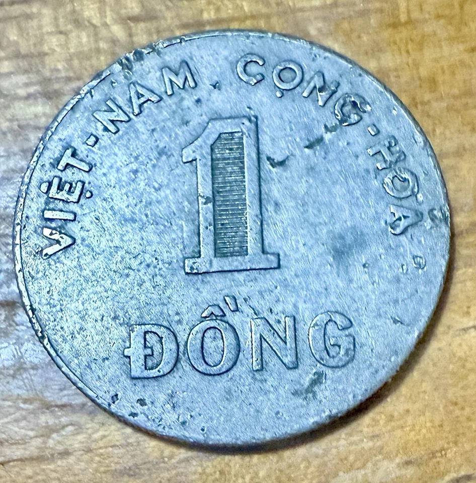 Moneda de 1 Đồng de Vietnam del Sur 1964 vintage Foto 1 de 2