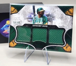 2025 Topps Tier One⚾ Esteury Ruiz #T1R-ER😎 Game Used Memorabilia /49 - Picture 1 of 3