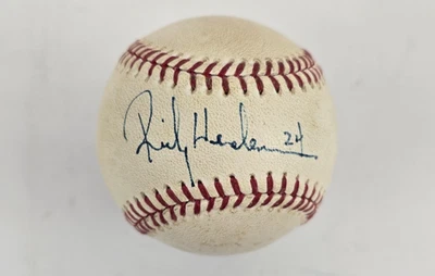 Rickey Henderson #24 Signed OMLB Selig Baseball Auto PSA Cert HOF - Image 1 of 2