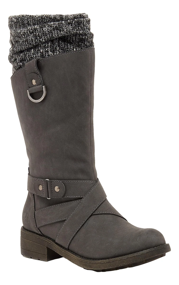 Rocket Dog Women's Slope Mid-Calf Winter Boot – Chocolate Brown, Rubber Sole, Approx. Mid-Calf Height