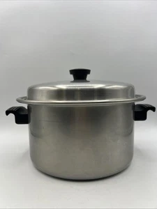 Olla de 4 cuartos de galón con sello de sabor pluramelt 3 capas acero inoxidable 18-8 doble mango con tapa de colección - Imagen 1 de 11
