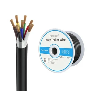 Heavy Duty 12/14 AWG Multi Gauge 7 Conductor Trailer Wire 30 Feet,Durable for... - Picture 1 of 6
