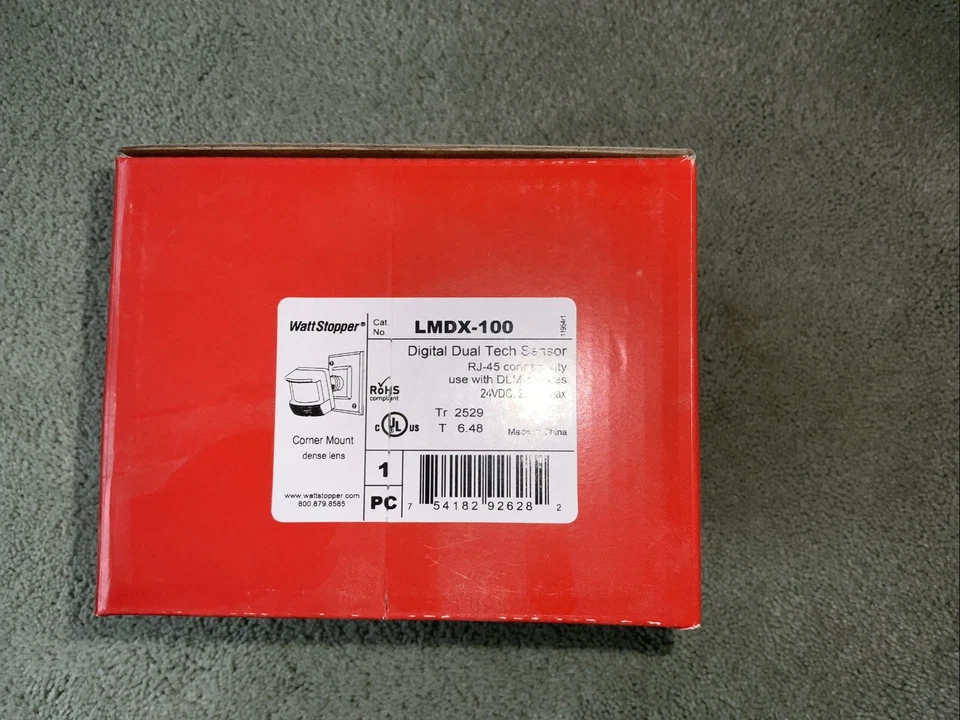 Sensor digital de doble tecnología Wattstopper LMDX-100 montaje en esquina 24VDC Foto 1 de 1
