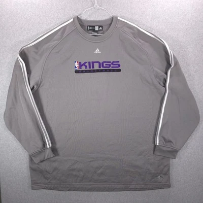 Adidas Sacramento Kings NBA Fusion Player Practice Gray Sweater Mens 4XLT - Image 1 of 4