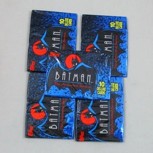 CARTE SERIE ANIMATA TOPPS BATMAN 1993 LOTTO DI 5 CONFEZIONI SIGILLATE - Foto 1 di 4