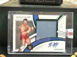 Rick Boogs 2022 Panini WWE Immaculate Emerald Memorabilia Autograph #PM-RBG 3/5 - Picture 1 of 2