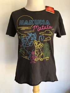 HAKUNA MATATA The Lion King Official NWT Neon Simba Disney Women's T-Shirt XS - Picture 1 of 4