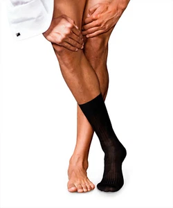 Falke No. 10 calcetines de hombre Pure Fil d ́Ecose algodón puro acanalado - Imagen 1 de 10