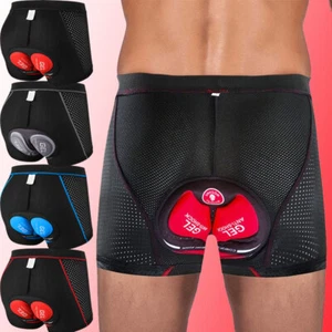 Bicycle Shorts Cycling Men Women Bike Underwear Pants Soft Sponge Gel Padded 3D - Picture 1 of 18
