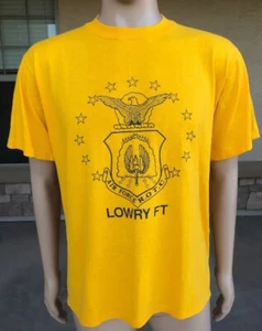 Vintage Lowry FT Air Force ROTC Single Stitch 50/50 T Shirt Soffe USA Made XL - Picture 1 of 12
