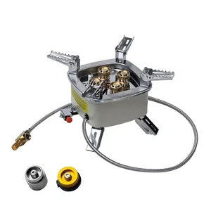 Portable Camping Gas Stove – 12,800W High-Heat Mini Burner with 4 Heads - Picture 1 of 5
