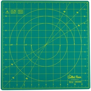 Quilted Bear 360° Rotating Self Healing Cutting Mat 12" x 12" Similar to OLFA - Picture 1 of 4