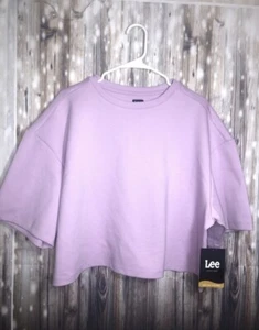 Nueva sudadera Lee corta para mujer talla XL púrpura claro nueva con etiquetas - Imagen 1 de 6