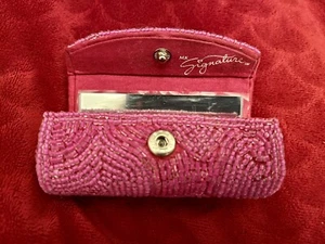 Vintage Mary Kay Cosmetics Pink Beaded Lipstick Case With Mirror - Picture 1 of 4