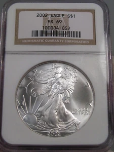 Bu 2002 Plateado American Eagle NGC MS69. #27 - Imagen 1 de 10