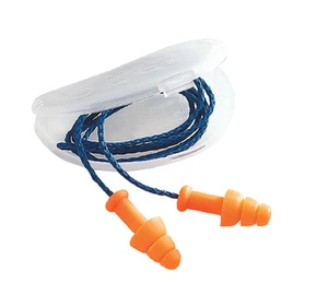 Howard Leight Smart Fit Moulded Ear Plugs Orange / Blue Cord Noise Protection - Picture 1 of 1