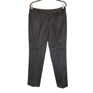 Worthington abito alla caviglia nero pantaloni larghi slim fit gamba dritta taglia 6 $48 - Foto 1 di 12
