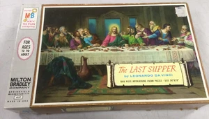 Vintage Milton Bradley Puzzle The Last Supper 1000 Pieces #4557 1965 Complete - Picture 1 of 13