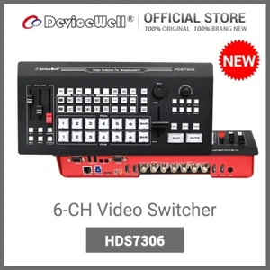 DeviceWell HDS7306 4 SDI+2 HDMI 6-Channel Record Video Switcher USB3.0 UVC Live - Picture 1 of 6
