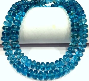 AAA QUALITÄT ~ Toller Glanz ~ Natürliche Neon Apatit Perlen Glatt Rondelle 7, mm Perlen. - Bild 1 von 10