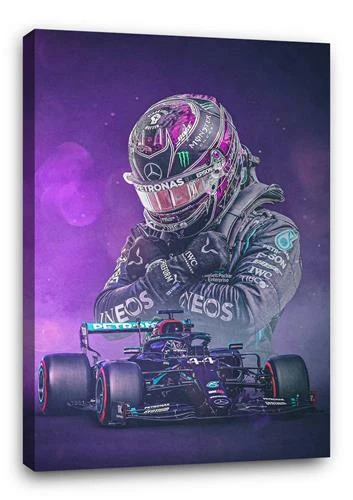LEWIS HAMILTON BB3 F1 CANVAS Wall Art Poster Print 30x20 CANVAS - Image 1 of 1