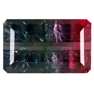 7.51 ct Octagon (15 x 9 mm) Unheated / Untreated Watermelon Tourmaline - Picture 1 of 2