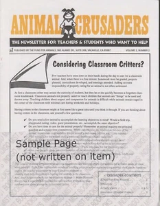 Animal Crusaders Volume 2 Numbers 1-4 Animals (Newsletters: Teachers, Childre - Imagen 1 de 4