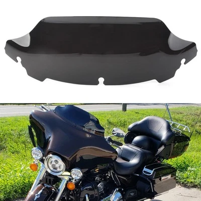 7" Windshield Windsreen Wave for Harley Touring Street Glide 2014-2021 Black USA - Image 1 of 4