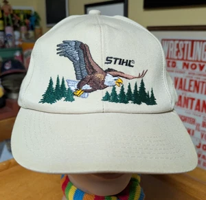 Vintage 2001 Stihl Baseballmütze Kappe Kettensägen Power Equipment Weißkopfseeadler verstellbar - Bild 1 von 4