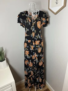 Vestido Midi Patrons Of Peace Peasant Prairie Cottagecore Boho Manga Acampanada M - Imagen 1 de 5