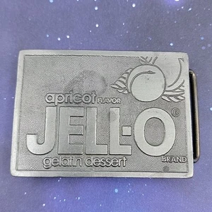 VTG 1970s Apricot Flavor JELL-O Gelatin Dessert Brand Belt Buckle Advertising - Picture 1 of 6