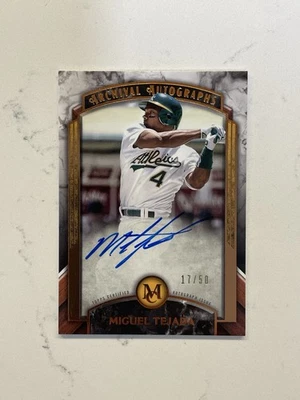 2022 Topps Museum Collection Archival Autograph Miguel Tejada Auto Gold /50 - Image 1 of 2