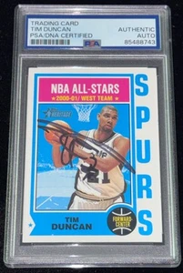 Tim Duncan "HOF, MVP & 5 Time NBA Champion" 2001-02 Topps Signed Card Auto PSA - Picture 1 of 3