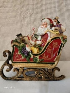 Trineo de Santa musical navideño Fitz and Floyd Regal 2015 - Imagen 1 de 20