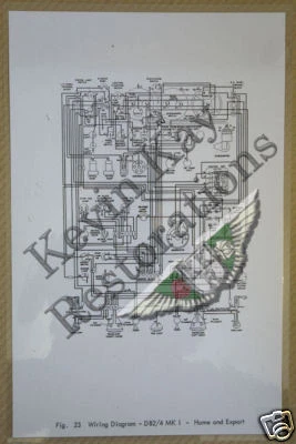 DIAGRAMA DE CABLEADO LAMINADO GRANDE ASTON MARTIN DB2/4 MKI Foto 1 de 2